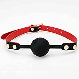 Emoi smグッズ 女性 拘束 口枷 ボールギャグ 口枷 よだれ 拘束具 アダルトグッズ 猿轡 虜プレ SMプレイ 開口器 猿ぐつわ ボンデージさるぐつわ コスプレ 小道具 調整可能 穴あり/穴なし black red