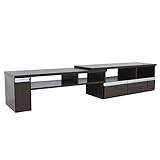 ローボード テレビ台 伸縮 コーナー 木製 シンプル 北欧 ダークブラウン TCP353N-DBR J-Supply