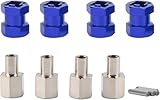 RC六角アダプター RCハブ六角アダプター 12mm RC拡張ホイール 六角ハブメタルドライバー アダプター RCカーホイールハブアダプター D90 AX10 CC01 SCX10 互換性あり 軽量 安定性 使用簡単 (青い)