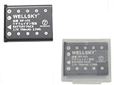 WELLSKY 富士フィルム NP-45 NP-45A NP-45B NP-45S | オリンパス LI-42B LI-40B | ペンタックス D-LI63 | コダックKLIC-700B | ニコン EN-EL10 | カシオ NP-80 互換バッテリー 2個 純正充電器で充電可能 残量表示可能 純正品と同じよう使用可能 端子保護カバー付き