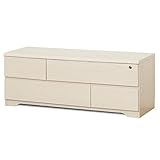 クロシオ ファミリー ローチェスト 幅120cm ホワイト 白 鍵付き タンス 洋服たんす リビングチェスト 027130