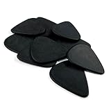 ギターピック 10枚セット 1.5mm ティアドロップ ブラック デルリン 黒無地 初心者 アコギ エレキギター ウクレレ スマホ修理 パソコン分解 高強度 剛性 低摩擦 耐摩耗性 耐疲労性 耐クリープ性 (1.5mm)