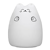 winnerecoカラフル動物LED夜間ライトシリコンかわいいペット猫ライトランプ