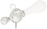 Rohl zz9315802b-pnホワイト樹脂レバーのみに圧力バランスミキサー& ac27 withすべてメタルねじカバーキャップhaving noホットまたはCold温度、ポリッシュニッケル