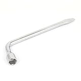 uxcell スパークプラグレンチ　メタル製シルバートーン　ダブルエンド　ハードウェアツール　19mmスロットエンド