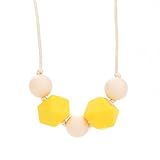 Aishine Stone Drooling Breastfeeding Teething Pain Reduce Nursing Baby Necklace, Natural Teether Pen