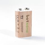 batzone リチウムイオン充電池 9V(1本入り) タイプCケーブル付 4500mWh