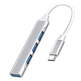 Besince USBハブ Type-C to USB3.0 1ポート USB2.0 3ポート 最大伝送速度5Gbps USB2.0/1.1との互換性あり コンピュータ USB-C ハブ 4in1 USB3.0*1 USB2.0*3 HUB USB拡張 USB Type C ドッキングステーション グレー (シルバー)