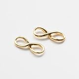 紗や工房 チャーム ミニ インフィニティ 約1.4cm 10個 シルバー ハンドメイド アクセサリーパーツ