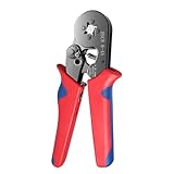 ibubu フェルール圧着工具 小型 四角 ラチェット式 圧着スリーブ用圧着ペンチ フェルール端子 ペンチ 0.25-10mm² 端子対応