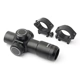 Susici タクティカル 3X28IR RGBイルミネーション ライフルスコープ ハンティング エアガン ショートスコープ 固定倍率 20mmレイルマウントリング付き