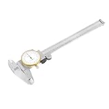 DealMuxシルバートーン0.02ミリメートルの精度の150ミリメートルケースwをノギスダイヤル