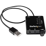 StarTech.com USB - DACヘッドホンアンプ S/PDIF対応 96kHz/24bit 2x 3.5mmミニジャック 1x 3.5mmトスリンク丸型コネクタ ICUSBAUDIO2D