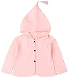 DearAnna(ディアアンナ) 子供 パーカー カーディガン シンプル 定番 人気 プレーン スポーツ マスタード ピンク 布 無地 ベビー 6重 ワンピースデニム風 用 こども キッズ トドラー 