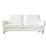 エア・リゾーム ソファ ソファー 2人掛け おしゃれ ローソファー カウチソファ 2.5Pデザインソファ LAURU（ラウル） ホワイト（レザー）