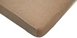 American Baby Company Fitted Velour Crib Sheet made with Organic cotton, Mocha