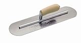 Kraft Tool CF448 Carbon Steel Pool Trowel with Camel Back Wood Handle 15-5/8-Inch Shank, 18 x 4-Inch