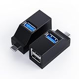 Type-Cハブ 3ポート【USB3.0×1 + USB2.0×2】超小型 軽量 コンパクト 高速データ転送 ポート拡張 USBメモリ/マウス/MacBook対応 (Type-Cハブ×2個)