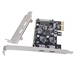 Azwamkue PCIE からデュアル タイプ C 拡張カード PCI-E X1 から 2 ポート TYPE-C USB 3.2 GEN1 5Gbps 変換カード 1042 チップ デスクトップ用