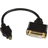StarTech.com Micro HDMI - DVI-D 変換ケーブル オス/メス 20cm HDDDVIMF8IN