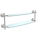 Allied Brass RD-34/24-VB 18' x 5' Double Glass Shelf Polished Brass [並行輸入品]