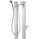 ユニソン　スプレスタンド60　混合栓セット　【立水栓セット（蛇口付き）】　JIS認定品 ステンレスシルバー