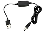 5V→8.4V 昇圧ケーブル 1m USB A-DC5.5x2.1mm(オス) 充電ACアダプタの代用 防犯カメラ LED照明 (DC(オス)5.5*2.1-8.4V昇圧)