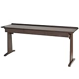 ライフスタイリングショップ パソコンデスク 幅180×奥行47cm 木製 天然木 引出付 ダークブラウン LS-945BR