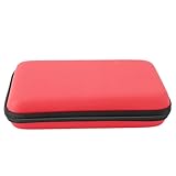 ゲームコンソールキャリングケース、ポータブルハードシェルトラベル保護ケース New 3DS XL、NEW 2DS XL、NEW 3DS XL、3DS XL、3DS LL 用 8 ゲームスロットインナーポケット付き (赤)