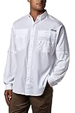 Columbia Men's Plus Tamiami IIロングスリーブシャツ、ホワイト - ラージ
