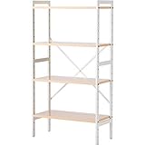 Vデザイン スチールラック 4段 什器 本棚 フリーラック 陳列棚 ラック ナチュラル SSR-4W