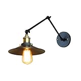 照明 壁 可動式 ウォールランプ 平傘型 ブラック（黒） [幅22×高66.5cm] INK-1001029H