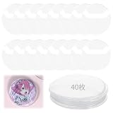 缶バッジカバー 缶バッジ 収納 円形直径63mm 20個/40个 高い透明性 バッジプロテクター 厚い ほこりからの保護 (57mm用-40枚セット)