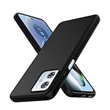 Moto G64 5G 用 ケース シリコン 耐衝撃 柔軟 カバー 人気 薄型 衝撃吸収 携帯カバー ストラップホール付き ワイヤレス充電 軽量 手触り良い 指紋防止 滑り防止 (黒) 4-Moto G64-01