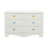 アルファタカバ 子供部屋に置きたいキッズチェスト ポップスター 幅100cm3段タイプ ホワイト(取っ手いろいろ)