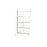 70-5段 ラック ホワイトアイアン 70cm 5段 収納 ラック KR-3475-WH スチール 折りたたみ式