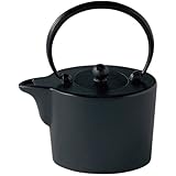 南部鉄器 雅 鉄瓶 450cc 黒 茶漉し付き (直火対応) 10072
