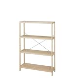 【ウッドラック】木製 ラック ウッドラック 幅90 オープンラック ウッドラック フリーラック WK9012-4NA 幅87×奥行30×高さ126.4cm棚 4段 幅90cm 高さ120モデル北欧風 パイン素材