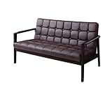 ダークブラウン 木肘レトロソファ arttic アーティック 2P【ﾉｰﾌﾞﾗﾝﾄﾞ品】