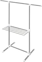 アイリスオーヤマ 物干し 簡単組み立て室内物干し ステンレス 幅780~1200&times;奥行540&times;高さ900~1,500mm H-78SH