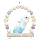 日本製 インコ ブランコ 安心安全素材 天然木 セキセイインコ 文鳥 小鳥 小動物 中鳥 オカメインコ Bird Swing タイプTC (TC71: パープル, Ｓサイズ)