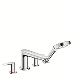Hansgrohe 71748 Talis Eデッキマウントローマンタブ蛇口トリムwithメタルレバー手、 71748001