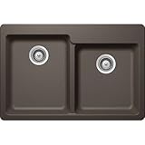 Hansgrohe 04872 silicatec 33インチダブルBasin Granite複合キッチンシンクfor Dr、 04872380