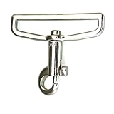 テッポウ 小 ナスカン 50mm 鉄砲ナスカン金具 紐幅内径 50mm 外寸 59mmx50mm 亜鉛合金 ダイキャスト ニッケルメッキ シルバー 1個入り 小物雑貨 アクセサリー 革紐 バック紐 シンプル 接続金具