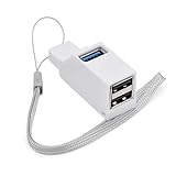 TRkin USBハブ3ポートUSB 3.0+USB 2.0コンボハブ超小型バス電源usbハブUSB拡張高速軽量コンパクト携帯便利1個入（ホワイト）