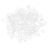 uxcell 155個 平ワッシャー M2.5 ナイロン 平座金2.5mm内径 5mm外径 1mm厚さ プラスチックスペーサー スクリューボルト ガーデン 蛇口 配管 修理 機械産業用 ホワイト