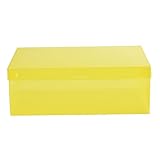 Jiyaru 5点Shoeボックス折りたたみ式ストレージオーガナイザー透明靴コンテナ One Size イエロー JC0612-3/QBUS