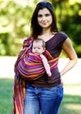 Maya Wrap Lightly Padded Sling, Medium, Bright Stripes by Maya