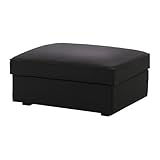IKEA(イケア) KIVIK イーデモ ブラック 39908562 フットスツール 収納付き、イーデモ ブラック