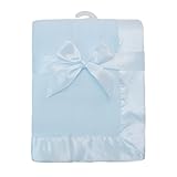 American Baby Company Fleece Blanket 30 X 40 with 2 Satin Trim by American Baby Company